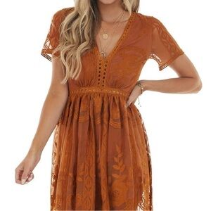 NWOT Rust Lace Maxi